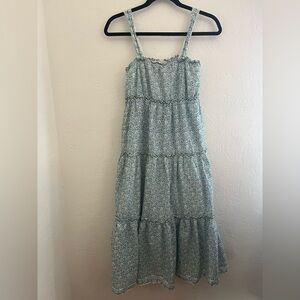 Max Studio Light Blue Floral Maxi Dress Small